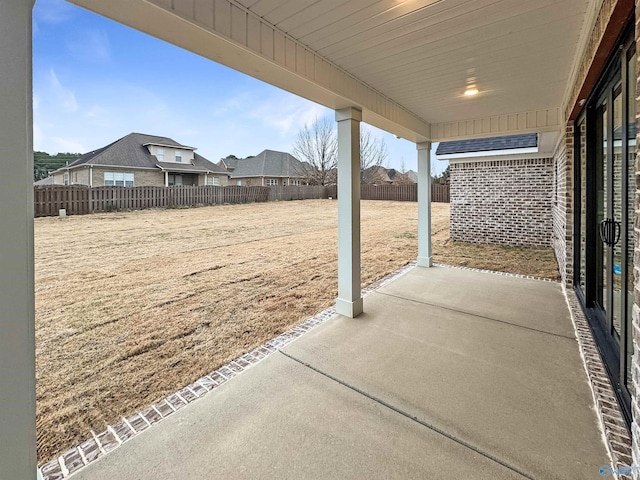 view of patio with a fenced backyard