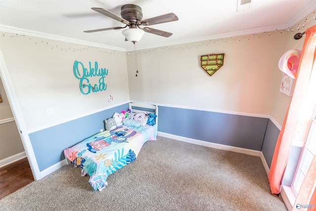 1045 Cove Rd, Southside, AL 35907 - unfurnished bedroom with crown molding, baseboards, and visible vents