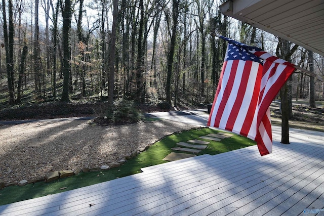 view of wooden deck