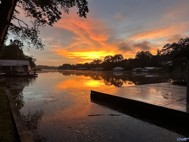 water view with a dock