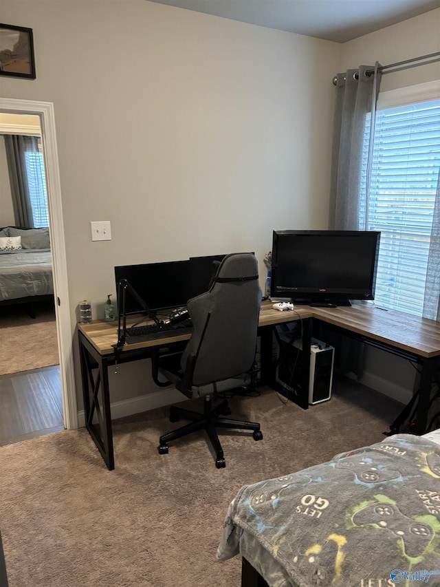 12794 Hudbug Dr, Madison, AL 35756 - office area with carpet and baseboards