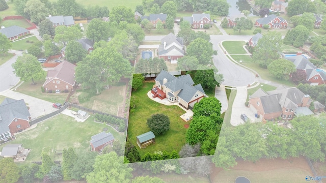 drone / aerial view featuring a residential view