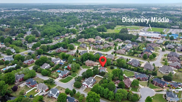 bird's eye view featuring a residential view