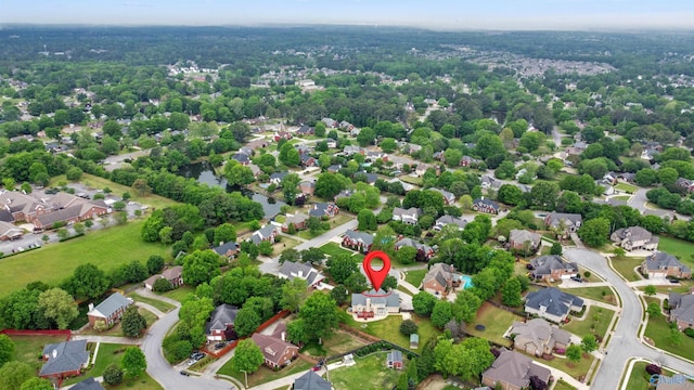 birds eye view of property featuring a residential view