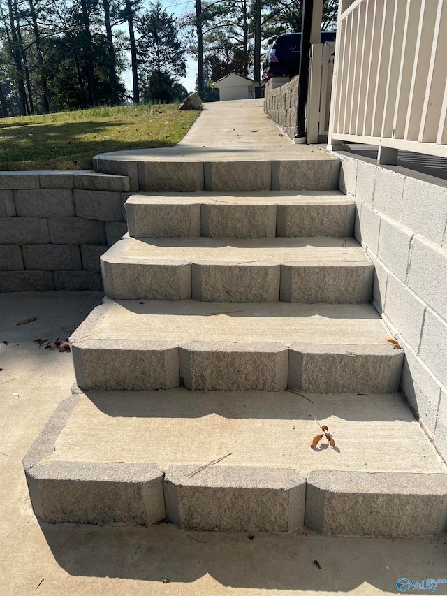 view of stairway