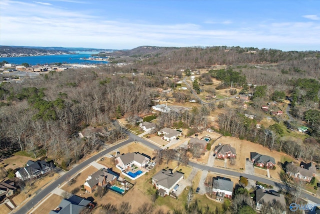 bird's eye view with a residential view