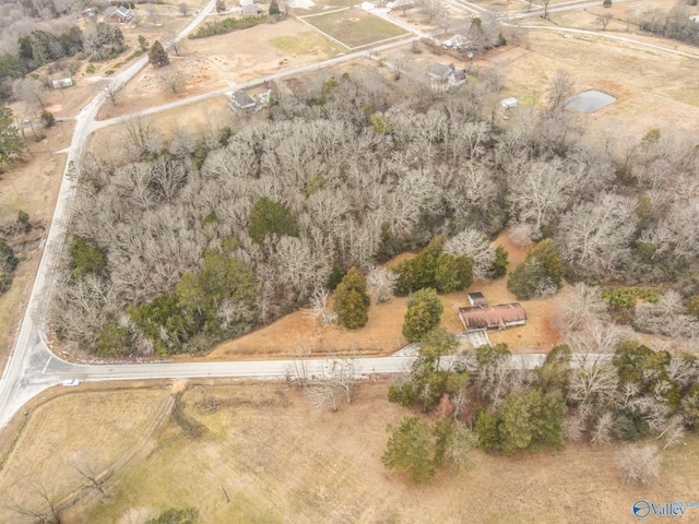 drone / aerial view with a rural view