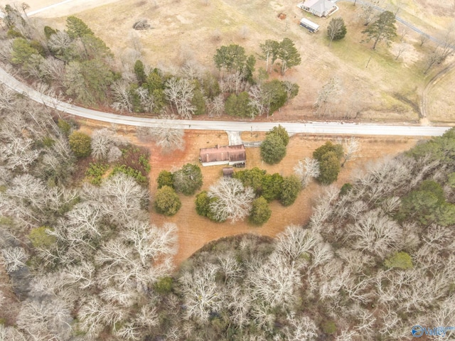 bird's eye view with a rural view