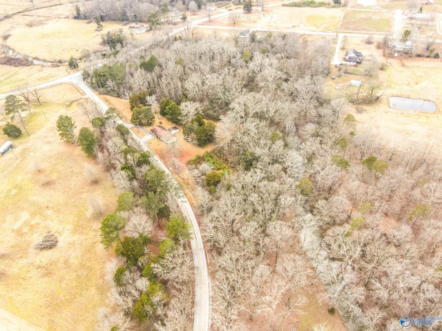 bird's eye view featuring a rural view