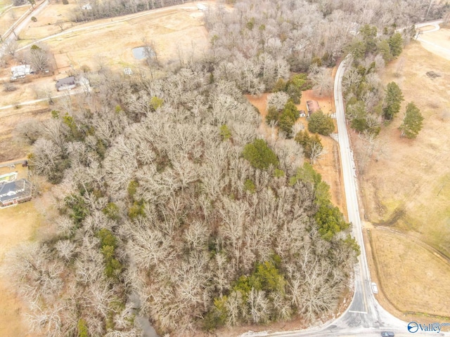 bird's eye view with a rural view
