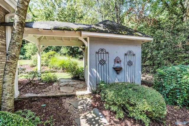 view of outdoor structure with a gazebo