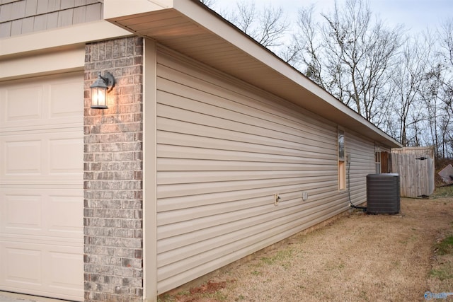 view of side of home with cooling unit