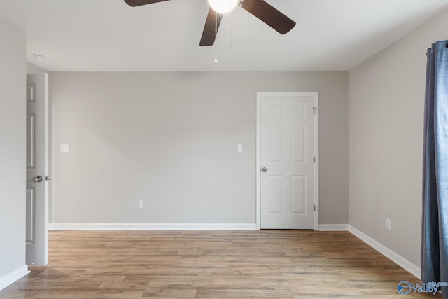 unfurnished room featuring light hardwood / wood-style flooring