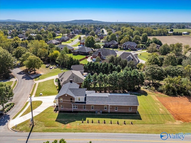 drone / aerial view with a residential view