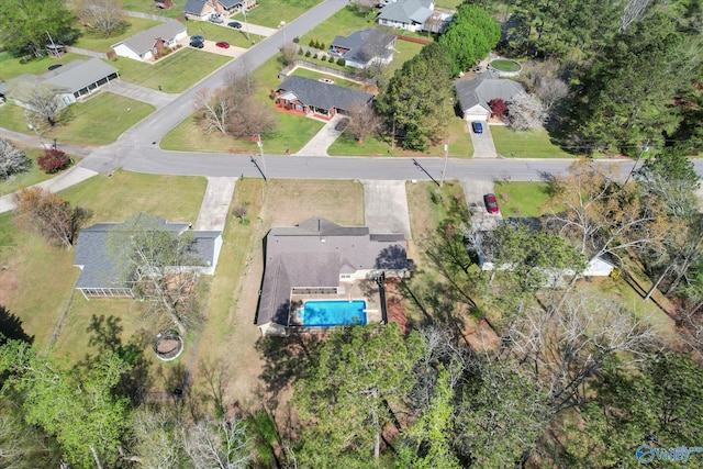 birds eye view of property featuring a residential view