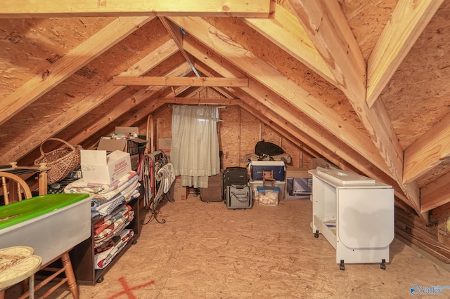 view of attic