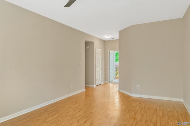123 Otter Trl, Huntsville, AL 35824 - spare room featuring light wood-style floors, baseboards, and ceiling fan