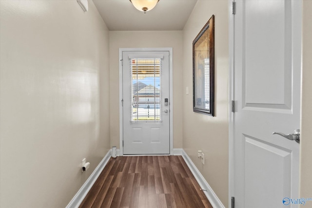 entryway featuring dark hardwood / wood-style flooring