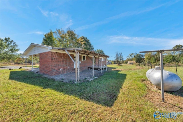 exterior space with a pergola