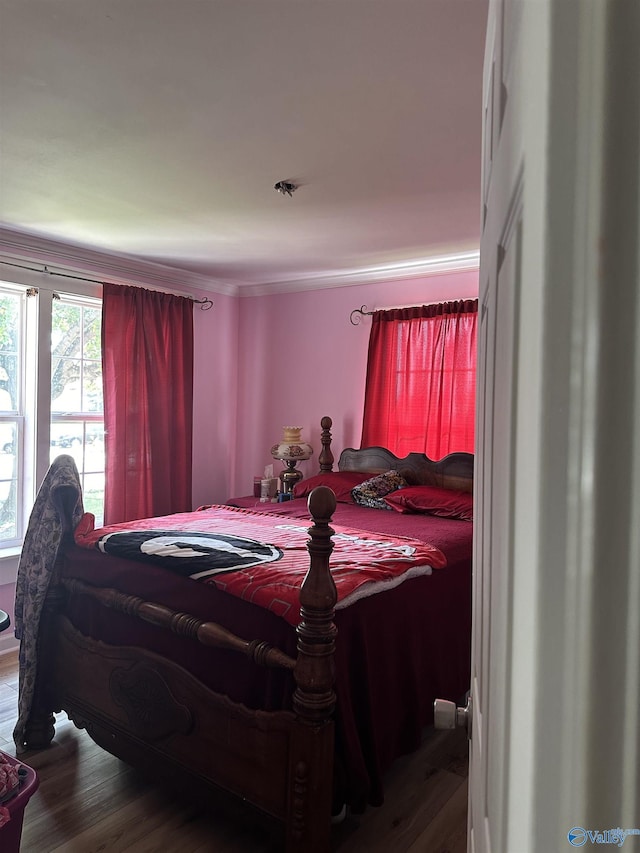 bedroom featuring wood finished floors