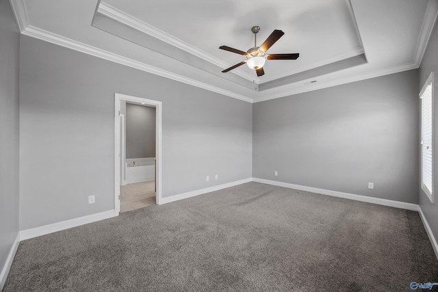 506 Foxridge Dr SW, Hartselle, AL 35640 - spare room with ceiling fan, ornamental molding, and a raised ceiling