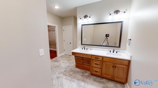 bathroom featuring vanity