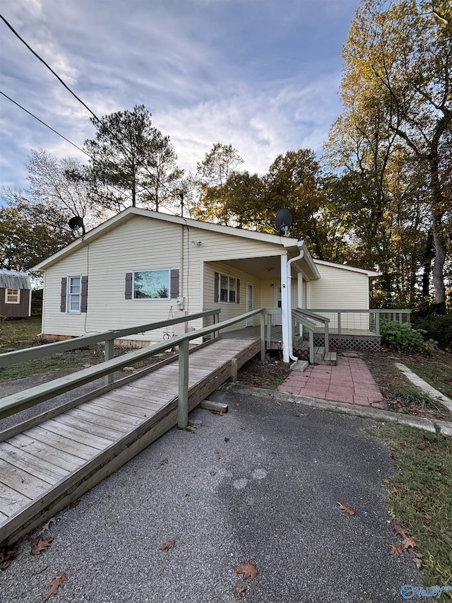 175 County Road 371, Centre, AL 35960 - view of front of home with a wooden deck