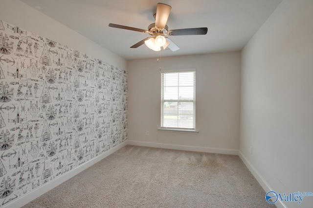 214 Tybee Dr, Madison, AL 35756 - unfurnished room featuring ceiling fan, light carpet, and baseboards