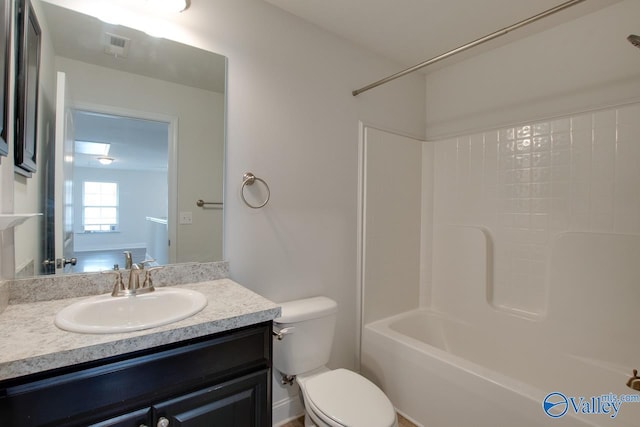 214 Tybee Dr, Madison, AL 35756 - full bathroom featuring vanity, toilet, and shower / washtub combination