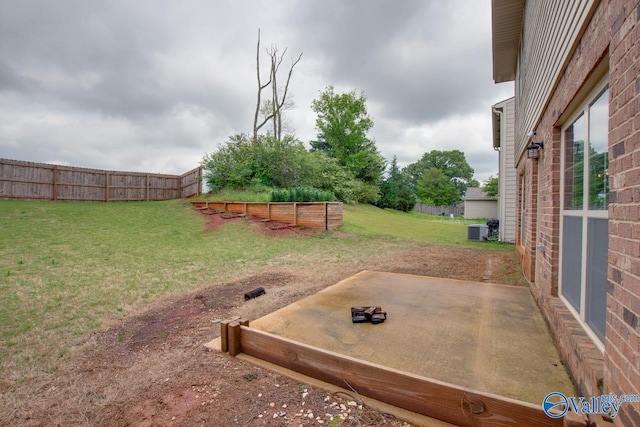 214 Tybee Dr, Madison, AL 35756 - view of yard with a patio, central air condition unit, and fence