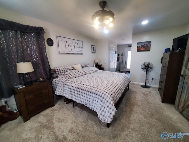 view of carpeted bedroom