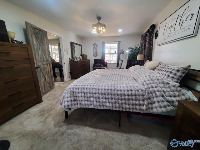 view of carpeted bedroom