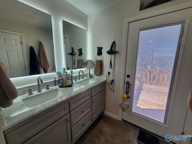 bathroom with vanity