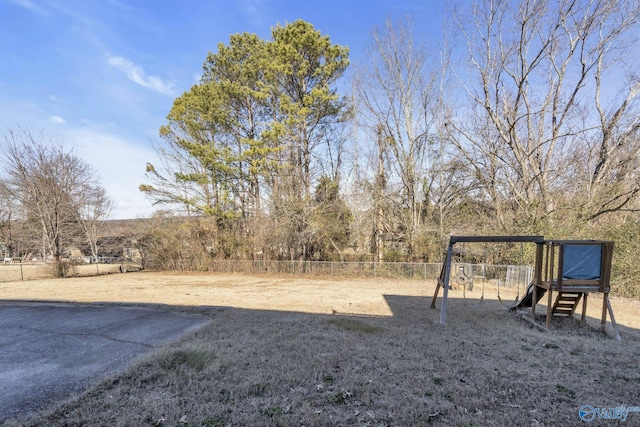 view of yard featuring a playground