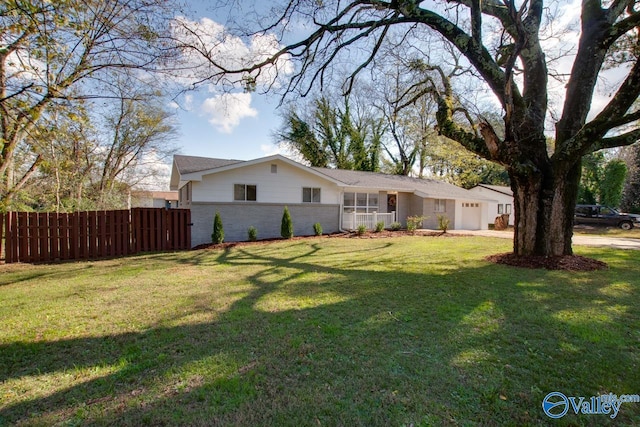 exterior space with a front yard