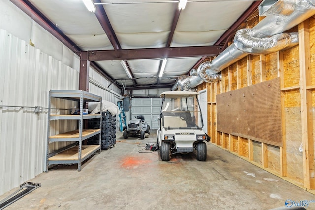 garage featuring electric panel