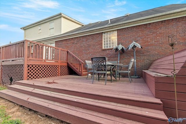 view of wooden terrace