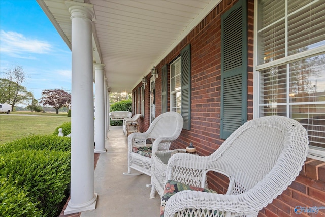 view of patio with covered porch