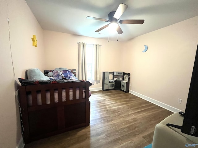 122 Taylor Ridge Rd, Leesburg, AL 35983 - bedroom featuring dark wood-style flooring and ceiling fan