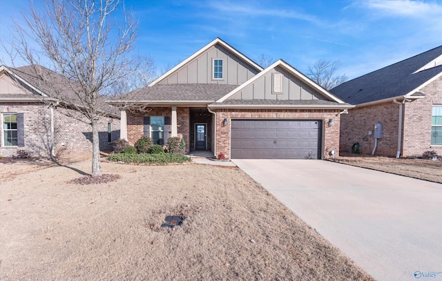 craftsman-style home with a garage