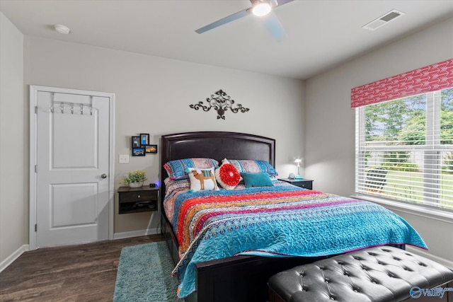 14930 Eva Cir, Athens, AL 35613 - bedroom with wood finished floors and a ceiling fan
