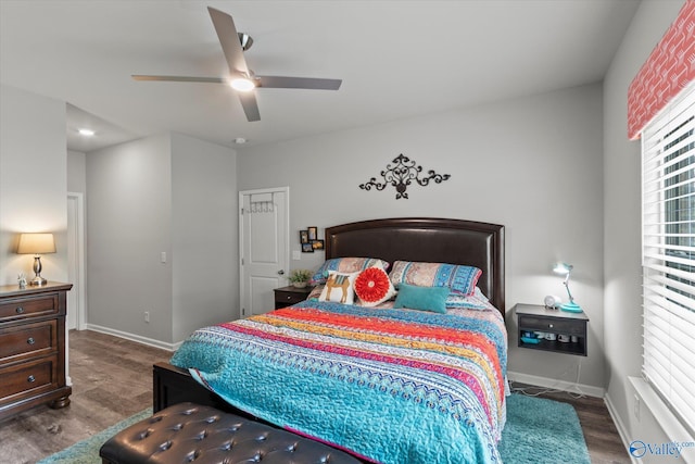 14930 Eva Cir, Athens, AL 35613 - bedroom with wood finished floors and ceiling fan