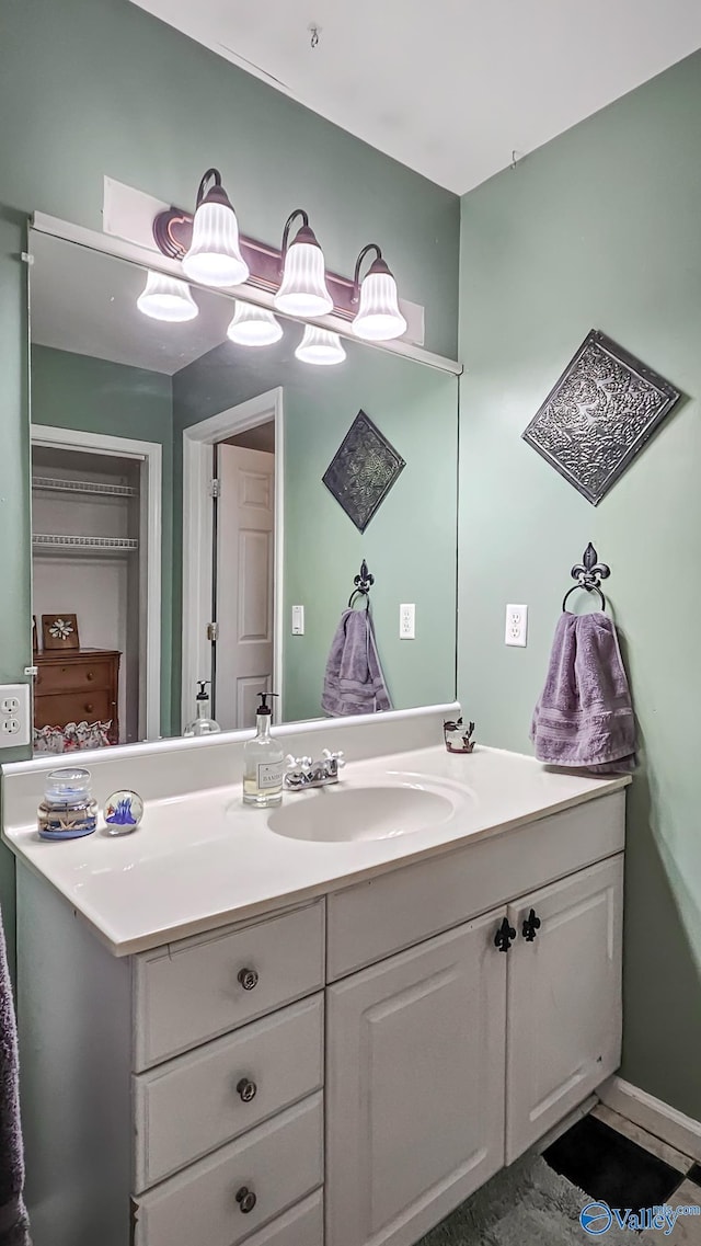 bathroom with vanity