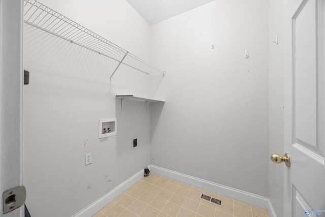 laundry room with hookup for a washing machine and electric dryer hookup