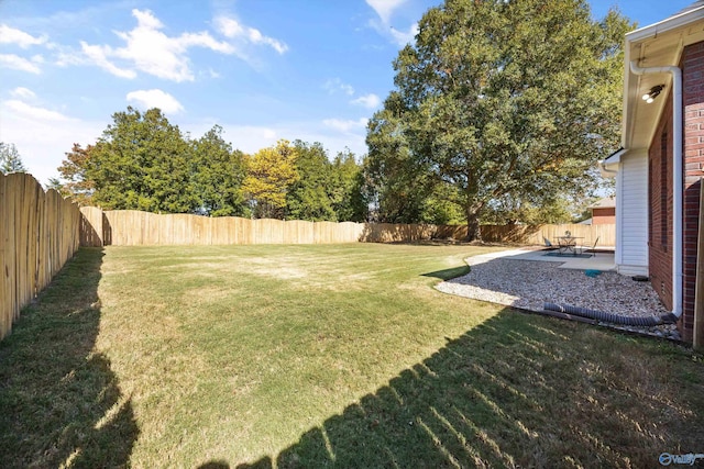 view of yard featuring a patio area