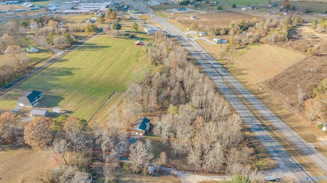 aerial view with a rural view