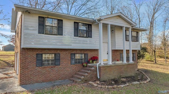 view of split foyer home