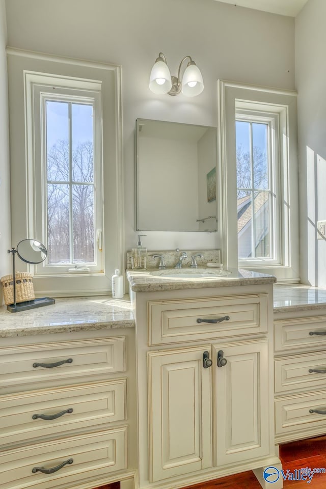 bathroom featuring vanity