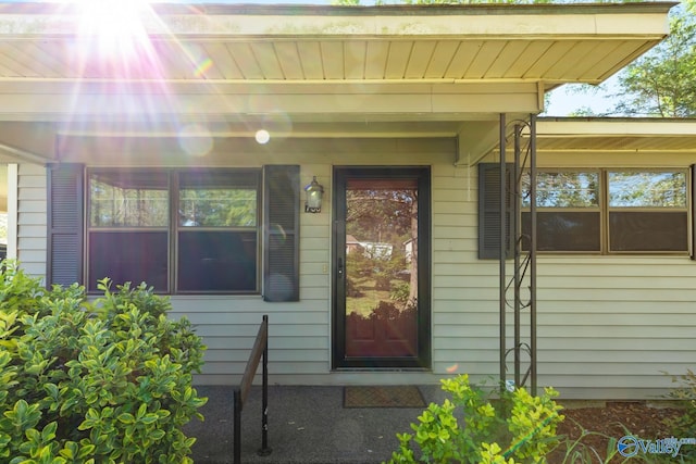 view of doorway to property