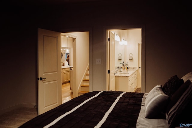 bedroom with ensuite bath